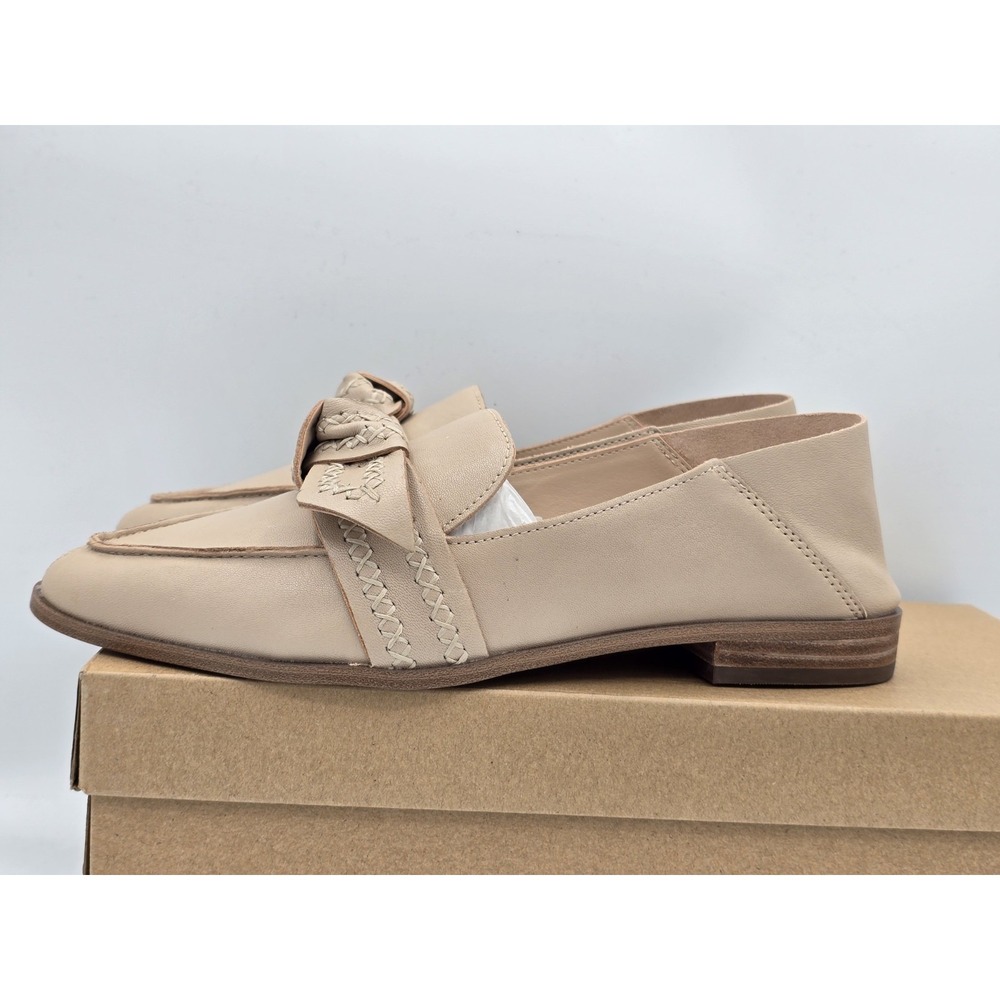 Lucky Brand Abelle Flats Leather Pointed Toe Flat Loafers Smoke Gray Tan Sz 8 M - Picture 4 of 11